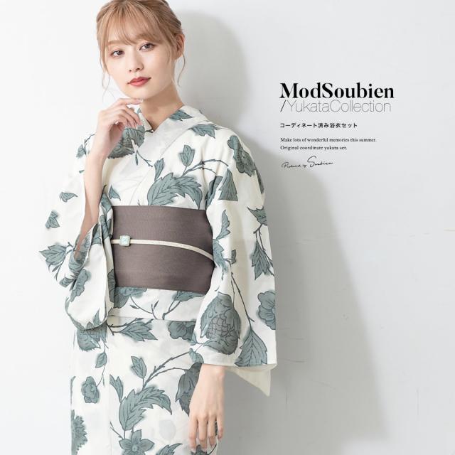 ソウビエン（SOUBIEN）/浴衣2点セット レディース （浴衣＋帯）