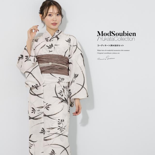 浴衣　SOUBIEN 2点セット ソウビエン（SOUBIEN）/浴衣2点セット レディース （浴衣＋帯）の通販