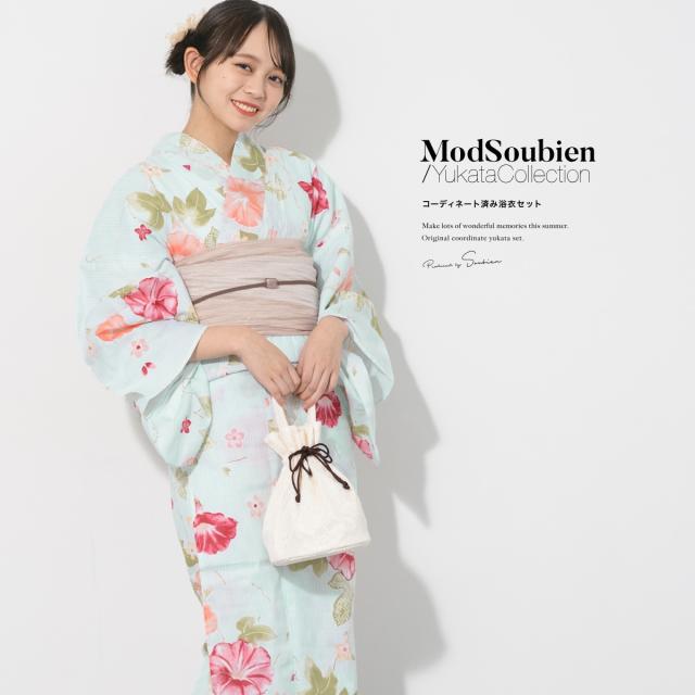 ソウビエン（SOUBIEN）/浴衣2点セット レディース （浴衣＋帯）の通販