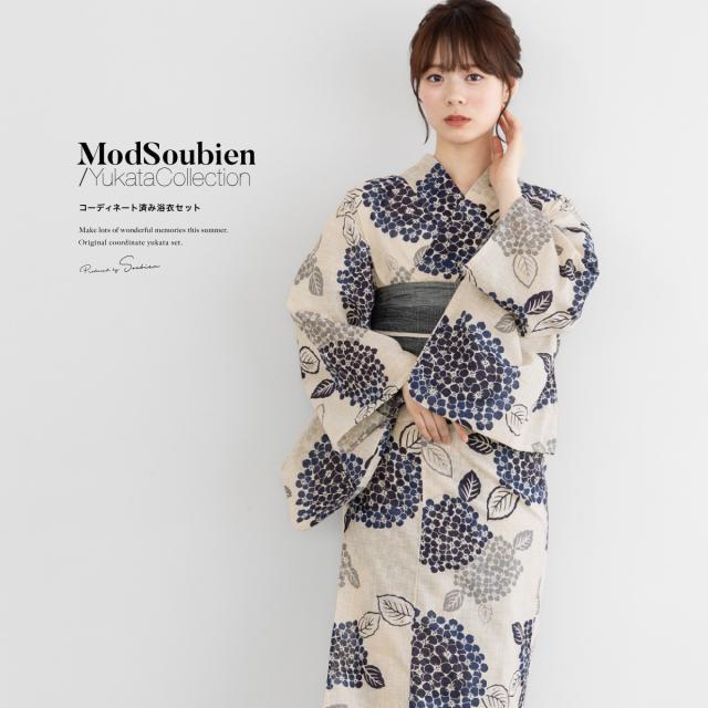 ソウビエン（SOUBIEN）/浴衣2点セット レディース （浴衣＋帯）の通販