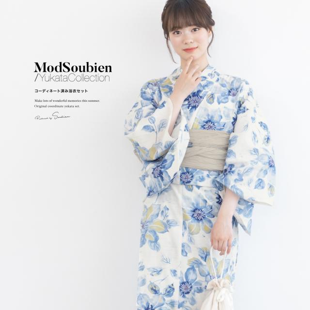 ソウビエン（SOUBIEN）/浴衣2点セット レディース （浴衣＋帯）の通販