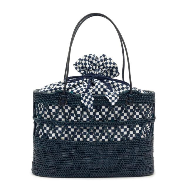 ソウビエン（SOUBIEN）/かごバッグ 市松格子