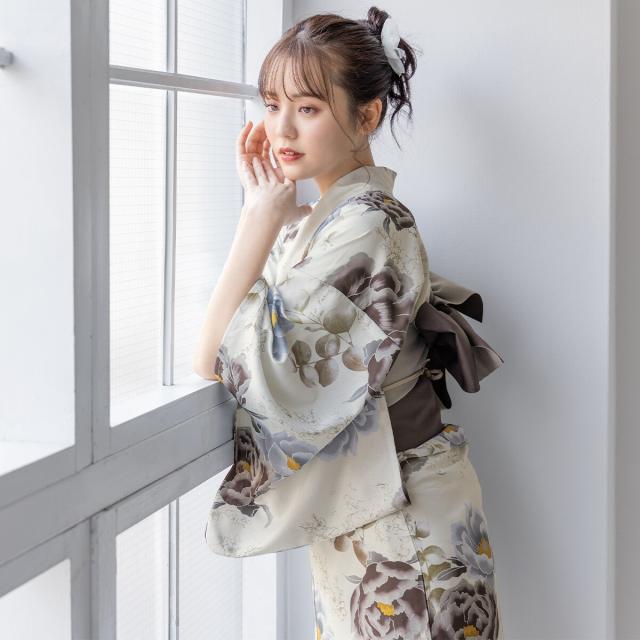 ソウビエン（SOUBIEN）/【新二部式】浴衣3点セット レディース（浴衣・帯・伊達締め）