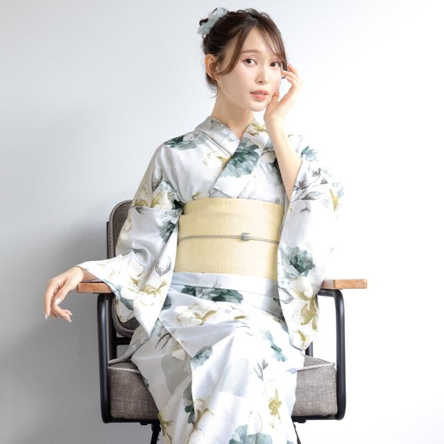 仕立て上がり浴衣NO.62 高級綿紅梅.5wt 浴衣 綿紅梅 朝顔 川島織物 も