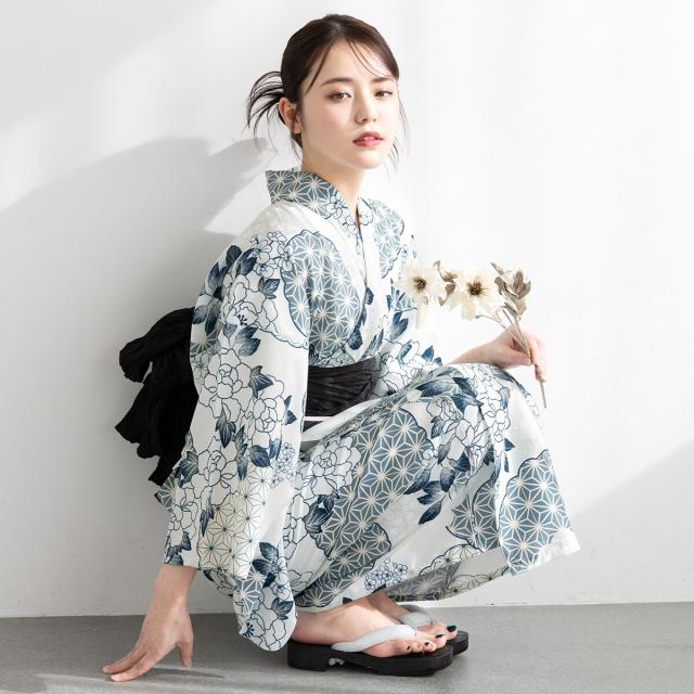 SOUBIEN] ソウビエン 浴衣 3点 セット セパレート 新二部式浴衣 floro