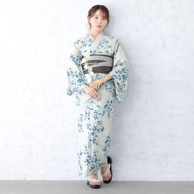 ソウビエン（SOUBIEN）/浴衣3点セット レディース（上着＋巻スカート＋帯）