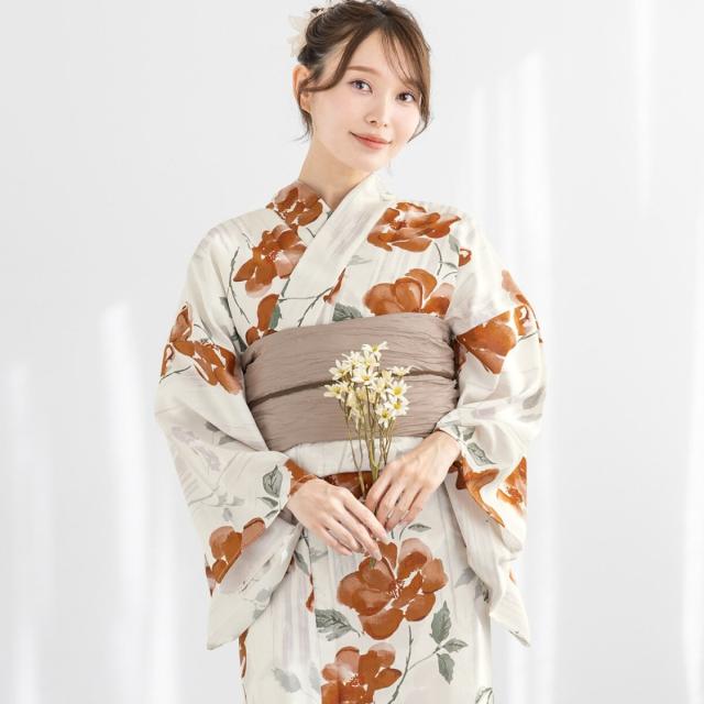 【NEW】ソウビエン（SOUBIEN）/【新二部式】浴衣3点セット レディース（浴衣・帯・伊達締め）