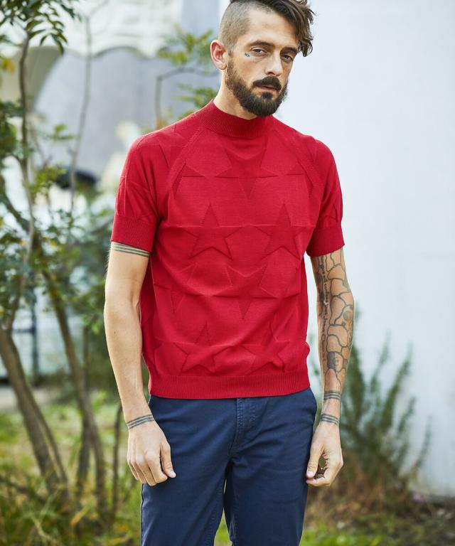 バックスピン（BACK SPIN！）/【BACK SPIN!】STAR KNIT SWEATER