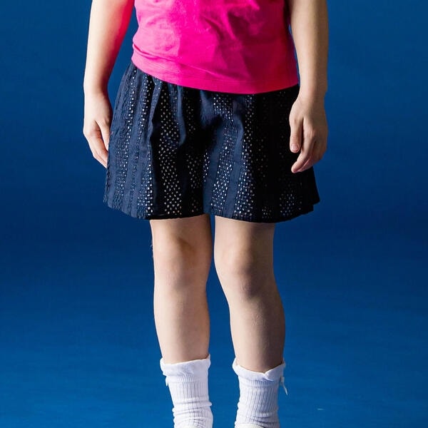 タルティーヌ エ ショコラ（Tartine et Chocolat）/【お揃い】日本製ローンレースコットンキュロットパンツ(90~140cm)