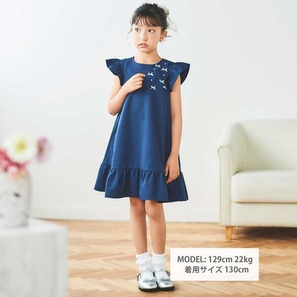 タルティーヌエショコラ ワンピース 130 タルティーヌエショコラワンピース 130cm ネイビー Tartine et