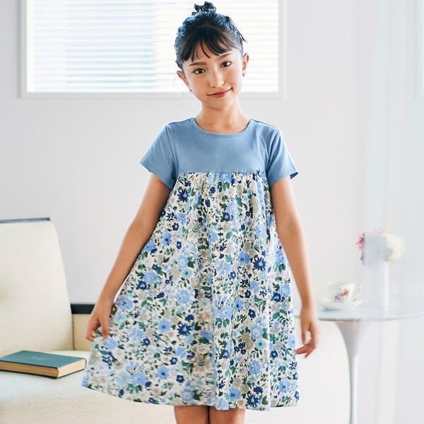 タルティーヌエショコラ リバティ イルマ ワンピース 140 タルティーヌエショコラ ワンピース タルティーヌ エ ショコラ Tartine