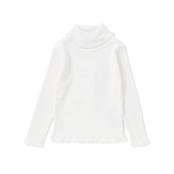 タルティーヌ エ ショコラ（Tartine et Chocolat）/【日本製】ソフトコットンリボンタートルネックセーター(80~140cm)