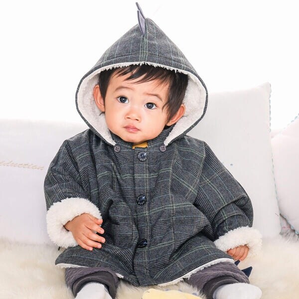 フィヨ デュ ベベ ルダクティオン（fillot de bebe reduction）/グレンチェック恐竜マント(70~90cm)の通販は 5,288円