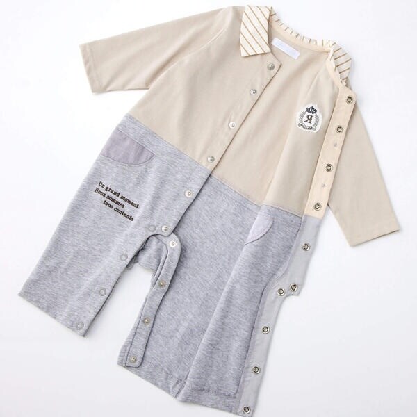 フィヨ デュ ベベ ルダクティオン（fillot de bebe reduction）/天竺ストライプ襟カバーオール(70~80cm)_14