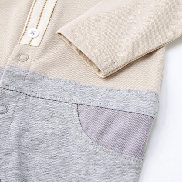 フィヨ デュ ベベ ルダクティオン（fillot de bebe reduction）/天竺ストライプ襟カバーオール(70~80cm)_15