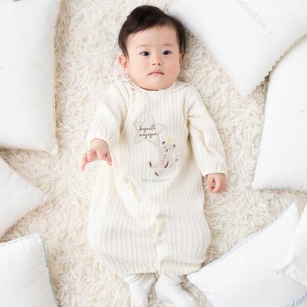 フィヨ デュ ベベ ルダクティオン（fillot de bebe reduction）/【お揃い】ケーブルニットクマ2WAYオール(50~75cm)
