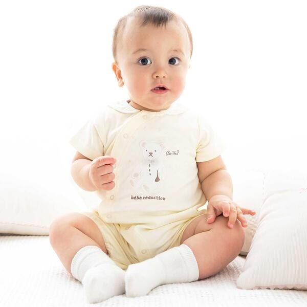 フィヨ デュ ベベ ルダクティオン（fillot de bebe reduction）/【お揃い】スムースくま（ルウちゃん）パッチ2wayオールベビー(50~75cm)