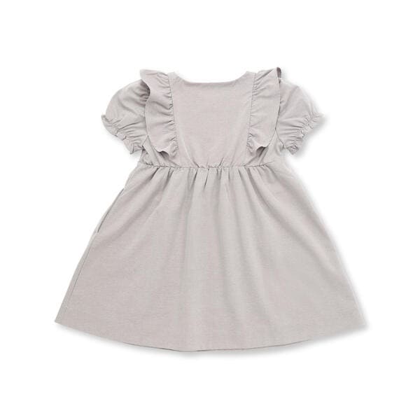 ベベ プチ ポワ ヴェール（BeBe Petits Pois Vert）/センタータックパフスリーブワンピース(95~150cm)