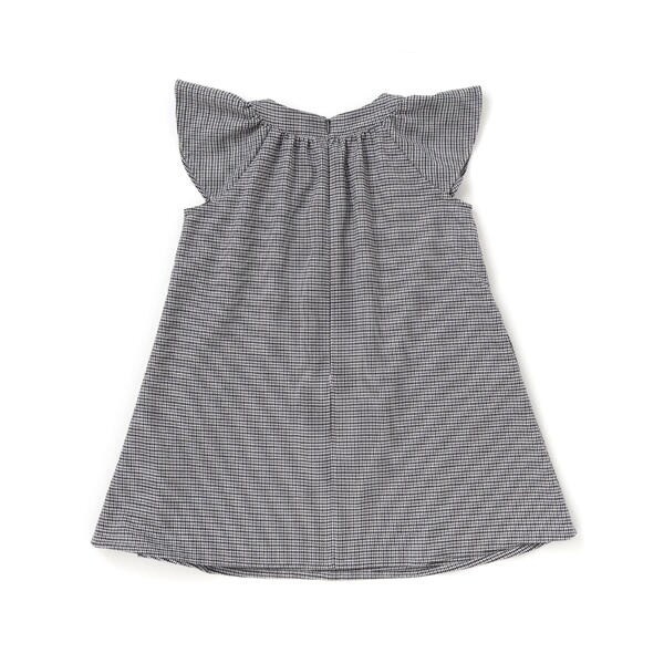 ベベ プチ ポワ ヴェール（BeBe Petits Pois Vert）/千鳥チェックラグランギャザースリーブワンピース(95~150cm)_16