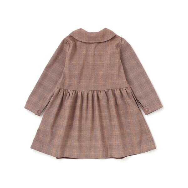 ベベ プチ ポワ ヴェール（BeBe Petits Pois Vert）/グレンチェック襟リボンワンピース(95~150cm)_16