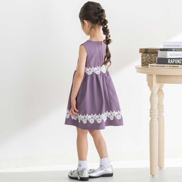 ベベ プチ ポワ ヴェール（BeBe Petits Pois Vert）/レースポイント・キラキラジャンスカ(95~150cm)_4