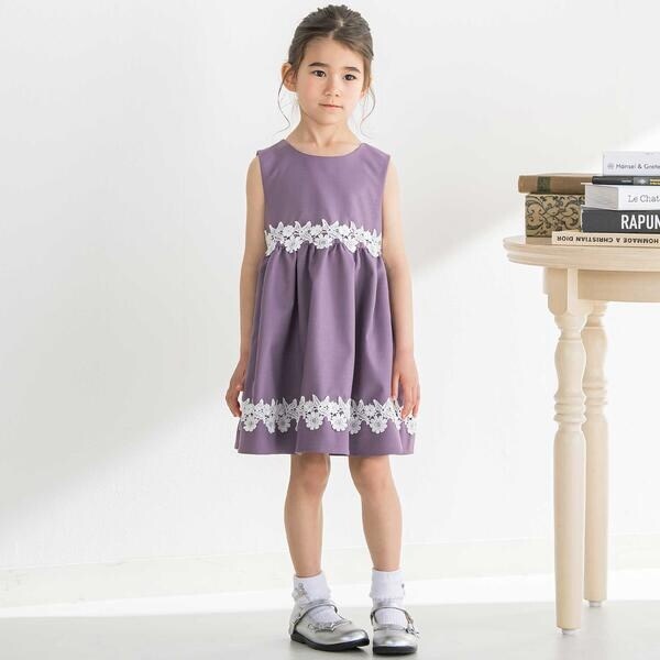 ベベ プチ ポワ ヴェール（BeBe Petits Pois Vert）/レースポイント・キラキラジャンスカ(95~150cm)_5