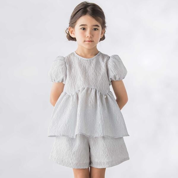 ベベ プチ ポワ ヴェール（BeBe Petits Pois Vert）/ジャガードセットアップ(95~150cm)