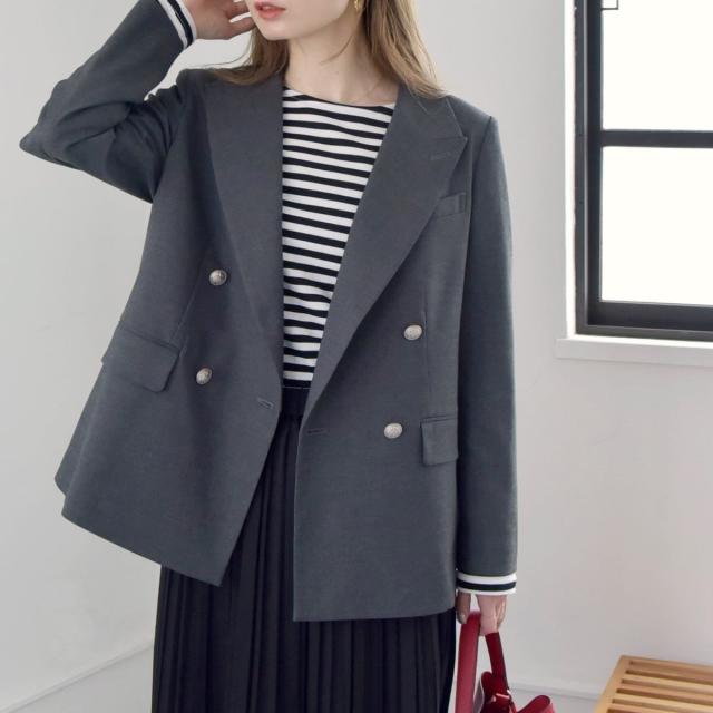 カランシエル（quaranciel）/quaranciel:〈洗濯機可能〉ハンサム ダブルブレスト ブレザー ジャケット（セットアップ対応の通販は 18,920円