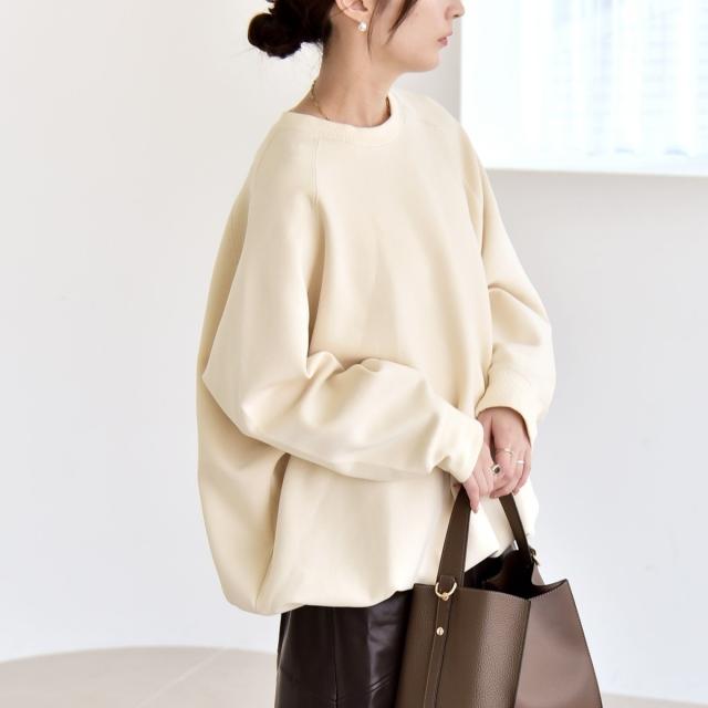 カランシエル（quaranciel）/《一部追加予約》quaranciel:〈洗濯機可能〉ポンチ ドロスト ルーズ プルオーバー