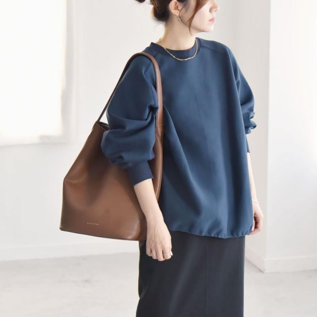 カランシエル（quaranciel）/《一部追加予約》quaranciel:〈洗濯機可能〉ポンチ ドロスト ルーズ プルオーバー