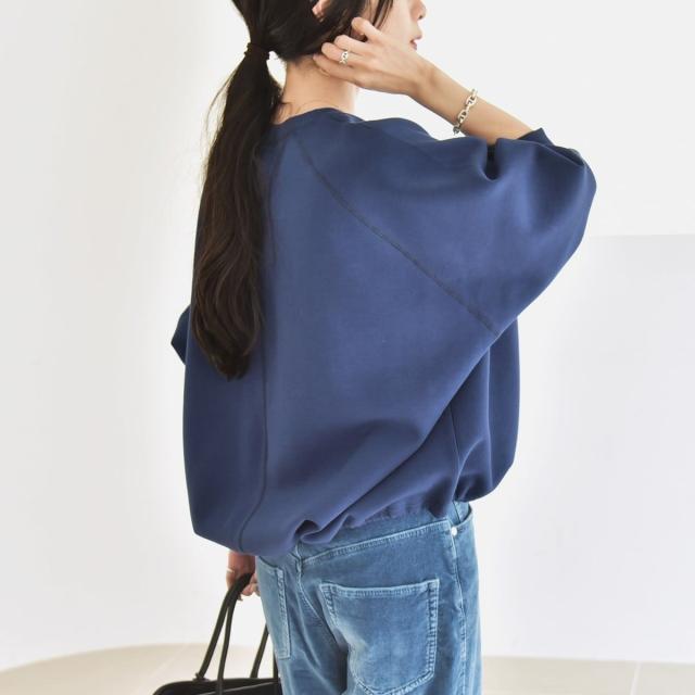 カランシエル（quaranciel）/《一部追加予約》quaranciel:〈洗濯機可能〉ポンチ ドロスト ルーズ プルオーバー