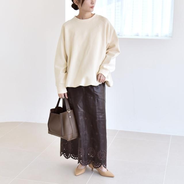 カランシエル（quaranciel）/《一部追加予約》quaranciel:〈洗濯機可能〉ポンチ ドロスト ルーズ プルオーバー