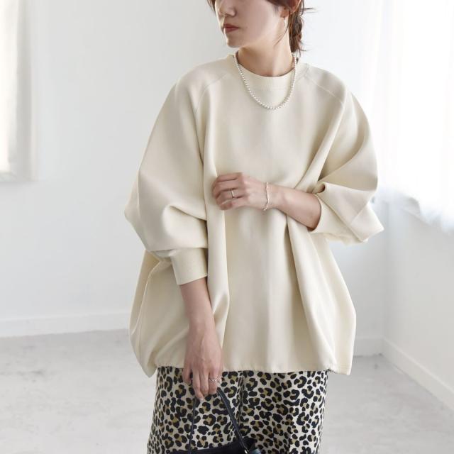 カランシエル（quaranciel）/《一部追加予約》quaranciel:〈洗濯機可能〉ポンチ ドロスト ルーズ プルオーバー