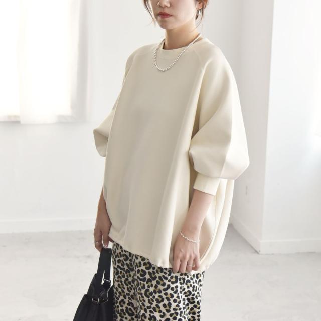 カランシエル（quaranciel）/《一部追加予約》quaranciel:〈洗濯機可能〉ポンチ ドロスト ルーズ プルオーバー