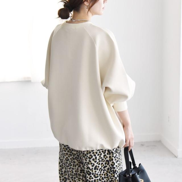 カランシエル（quaranciel）/《一部追加予約》quaranciel:〈洗濯機可能〉ポンチ ドロスト ルーズ プルオーバー