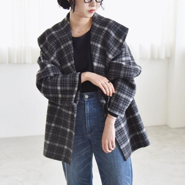 カランシエル（quaranciel）/《一部追加予約》quaranciel: リバー ケープ ショート コート 25AW