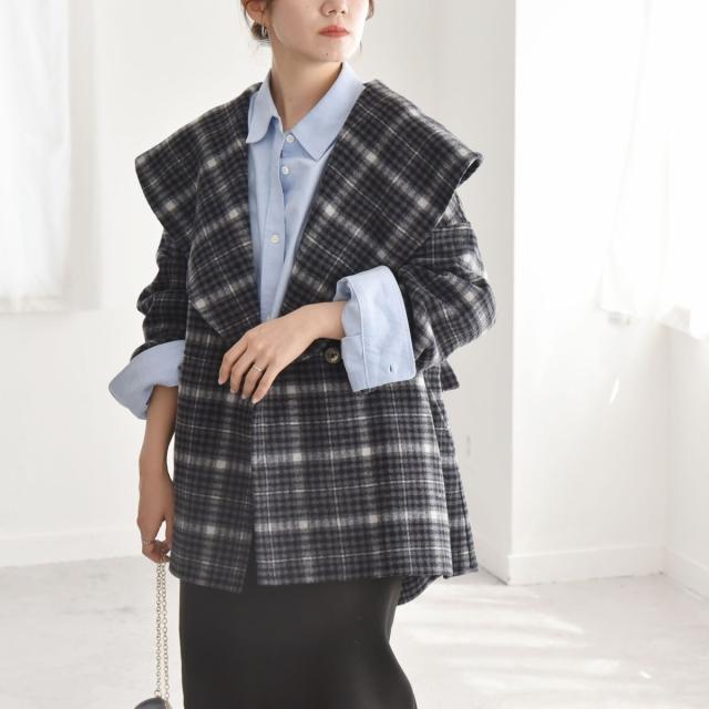 カランシエル（quaranciel）/《一部追加予約》quaranciel: リバー ケープ ショート コート 25AW