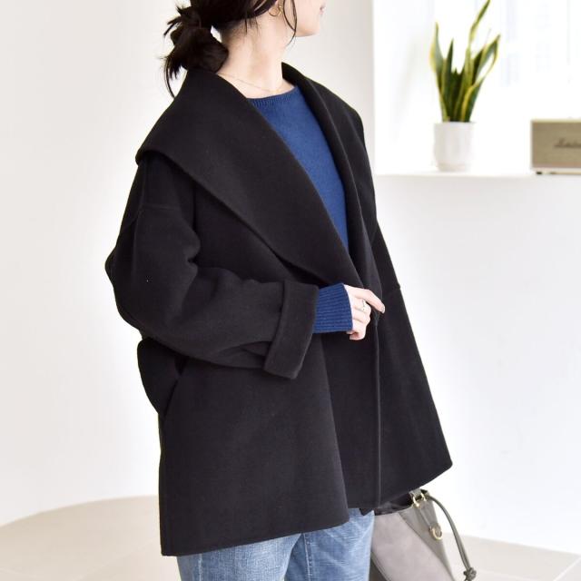 カランシエル（quaranciel）/《一部追加予約》quaranciel: リバー ケープ ショート コート 25AW