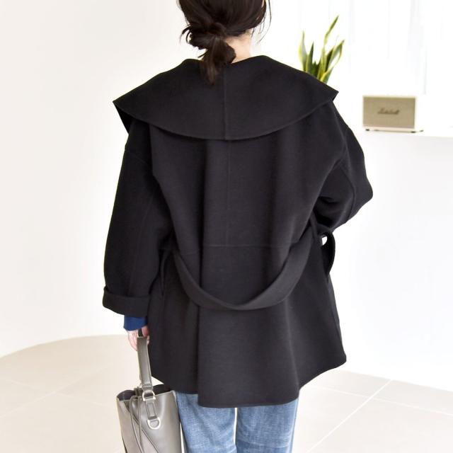 カランシエル（quaranciel）/《一部追加予約》quaranciel: リバー ケープ ショート コート 25AW