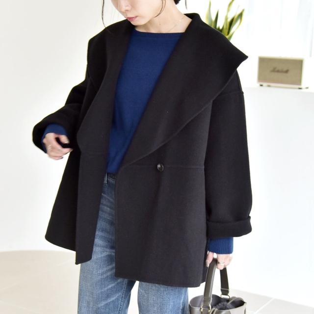 カランシエル（quaranciel）/《一部追加予約》quaranciel: リバー ケープ ショート コート 25AW