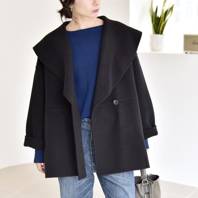 カランシエル（quaranciel）/《一部追加予約》quaranciel: リバー ケープ ショート コート 25AW