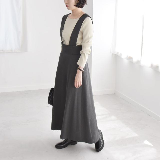 カランシエル（quaranciel）/quaranciel:〈洗濯機可能〉サスペンダー ハイウエスト スカートの通販は 5,313円