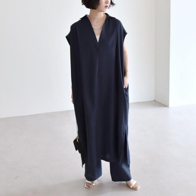 カランシエル（quaranciel）/quaranciel:〈洗濯機可能〉リネン ライク スキッパー シャツ ワンピース＆パンツ セットア_16