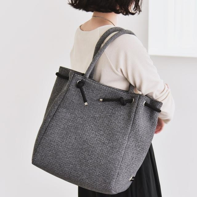 カランシエル（quaranciel）/quaranciel: パンチング ロープ デザイン トート バッグ（A4対応）