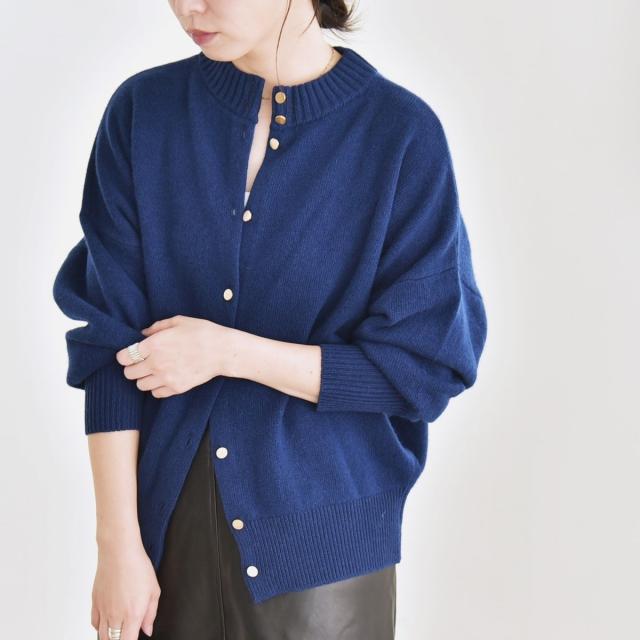 カランシエル（quaranciel）/《一部追加予約》quaranciel: AQUA カシミヤ ミックス 2way ハイネック カーディ