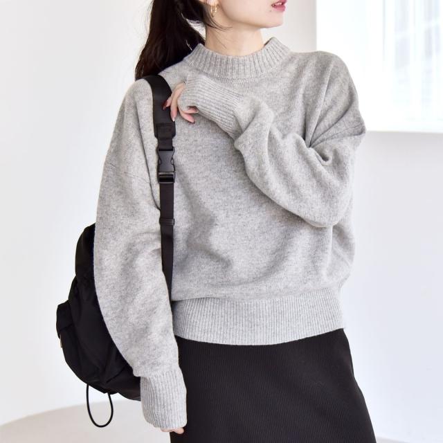 カランシエル（quaranciel）/《一部追加予約》quaranciel: AQUA カシミヤ ミックス 2way ハイネック カーディ