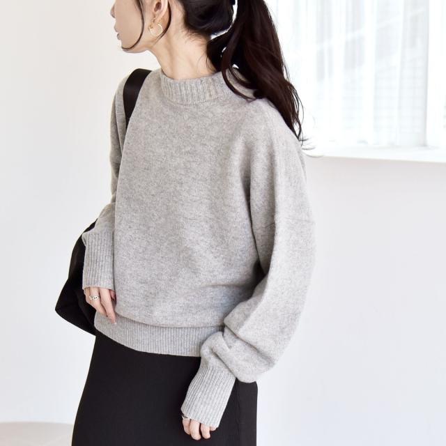 カランシエル（quaranciel）/《一部追加予約》quaranciel: AQUA カシミヤ ミックス 2way ハイネック カーディ