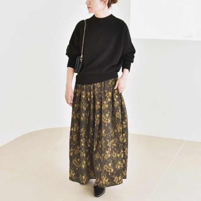 カランシエル（quaranciel）/《一部追加予約》quaranciel: AQUA カシミヤ ミックス 2way ハイネック カーディ