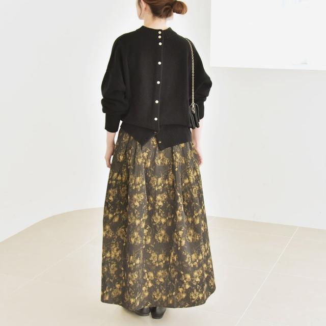 カランシエル（quaranciel）/《一部追加予約》quaranciel: AQUA カシミヤ ミックス 2way ハイネック カーディ