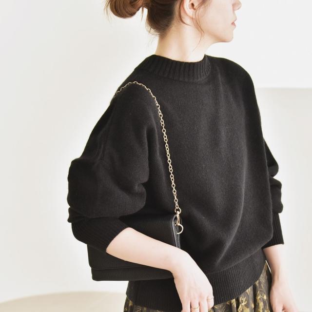 カランシエル（quaranciel）/《一部追加予約》quaranciel: AQUA カシミヤ ミックス 2way ハイネック カーディ